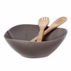 Cryspo Trio Salatiera Porselanis Trigniki me Koutales Bamboo 'BEIGEGREY' 26000933